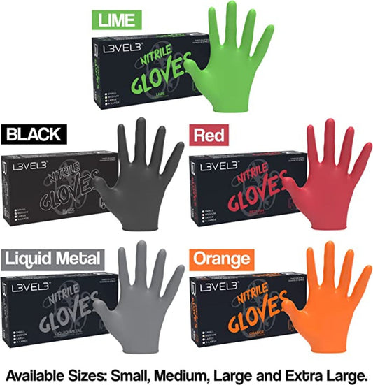 L3VEL3 Professional Barber Nitrile Gloves