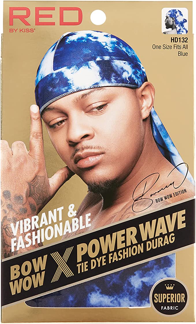 BOW WOW X Power Wave Tie Dye Fashion Durag Blue HD132