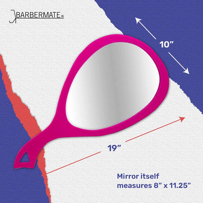 BarberMate Teardrop Mirror Pink
