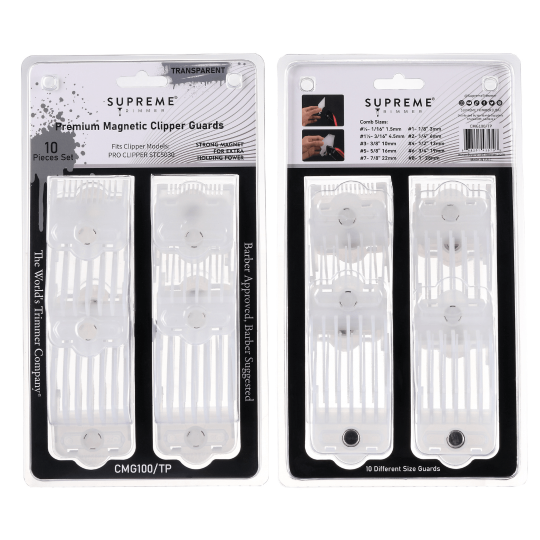 Supreme Trimmer Magnetic/Clip Guards for Clippers (10 piece)