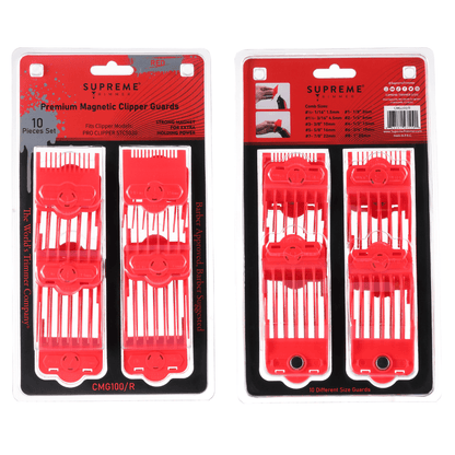 Supreme Trimmer Magnetic/Clip Guards for Clippers (10 piece)
