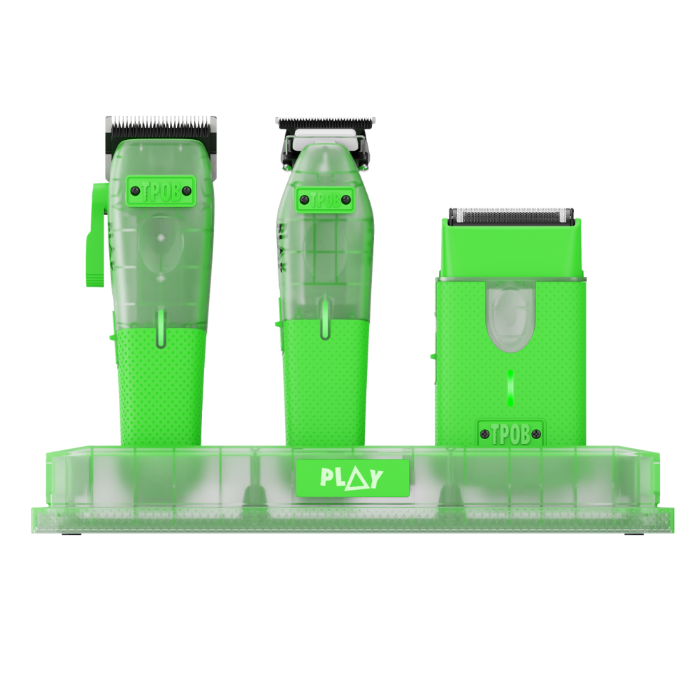TPOB PLAY MINI Transparent Green Edition - (Clipper, Trimmer & Shaver with 3-Way Stand)