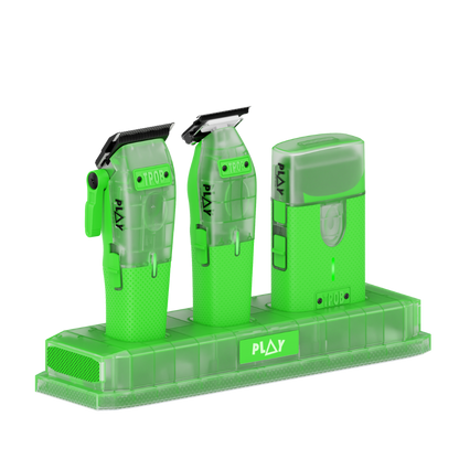 TPOB PLAY MINI Transparent Green Edition - (Clipper, Trimmer & Shaver with 3-Way Stand)