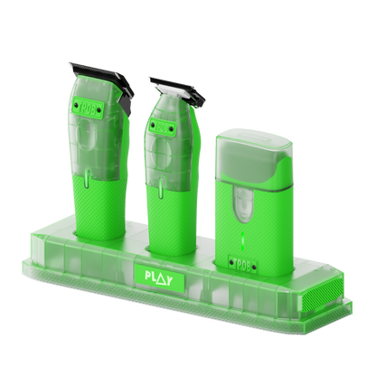 TPOB PLAY MINI Transparent Green Edition - (Clipper, Trimmer & Shaver with 3-Way Stand)