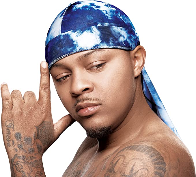 BOW WOW X Power Wave Tie Dye Fashion Durag Blue HD132