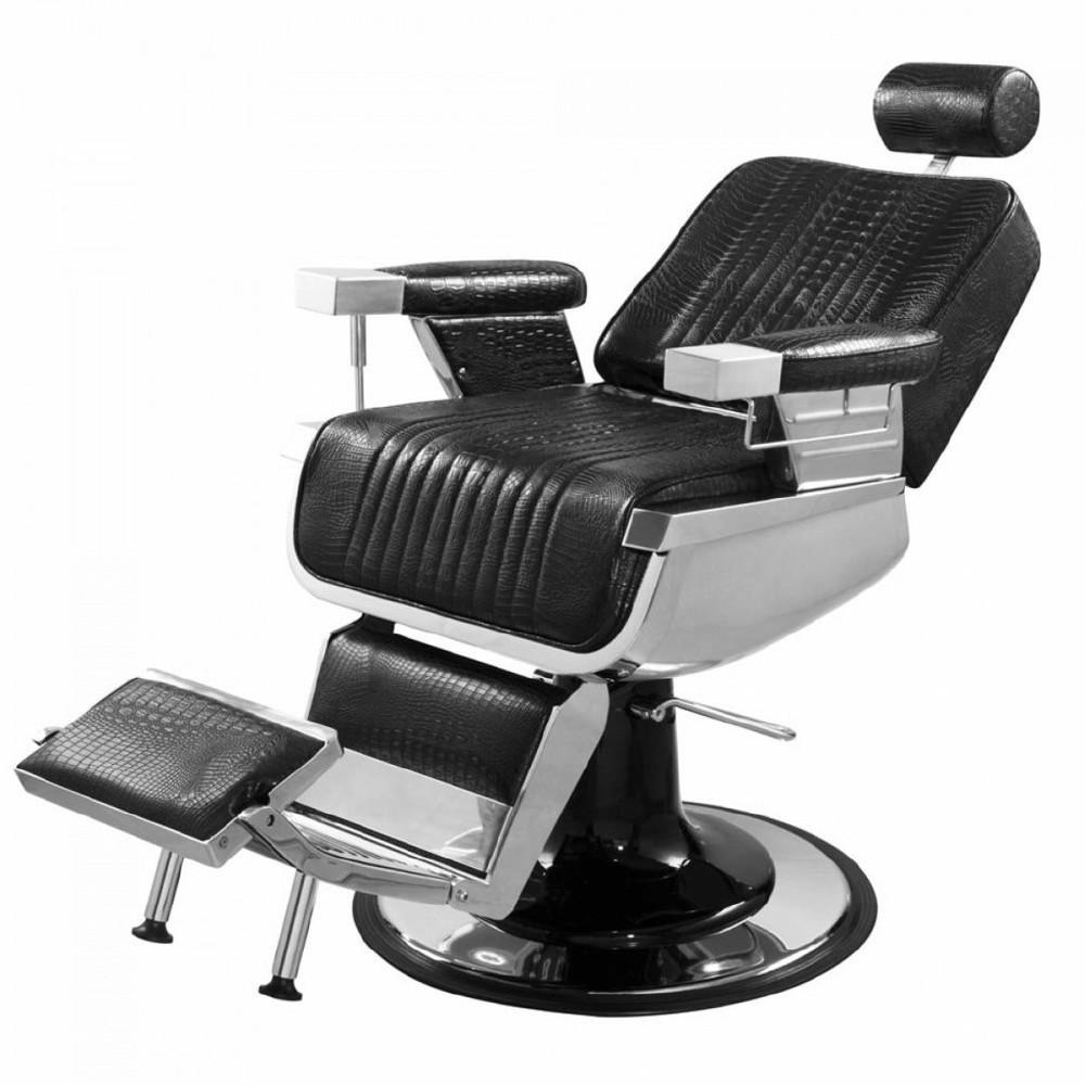 The Constantine Barber Chair Crocodile Black