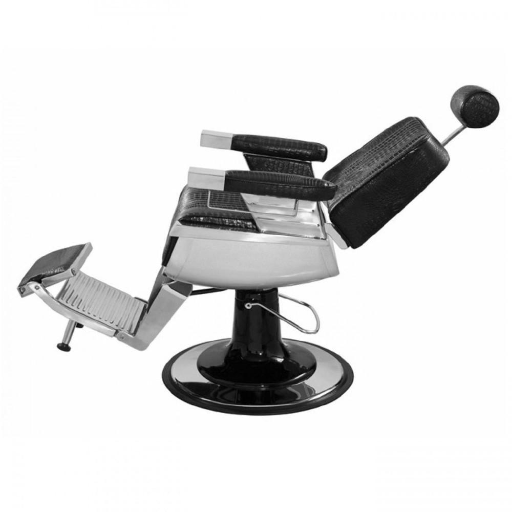 The Constantine Barber Chair Crocodile Black