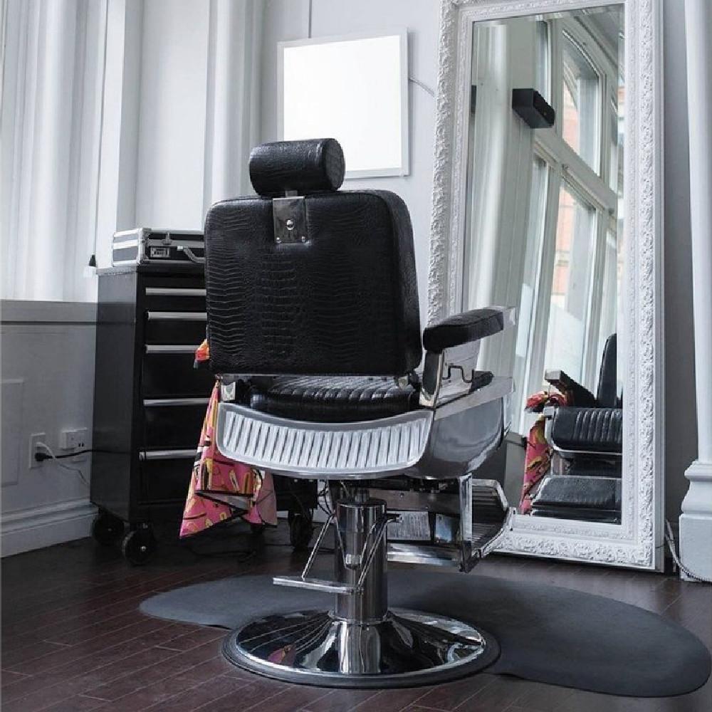 The Constantine Barber Chair Crocodile Black