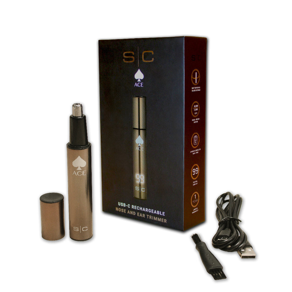 StyleCraft ACE Electric Ear & Nose Hair Trimmer With Dual-Speed Motor #SC412B