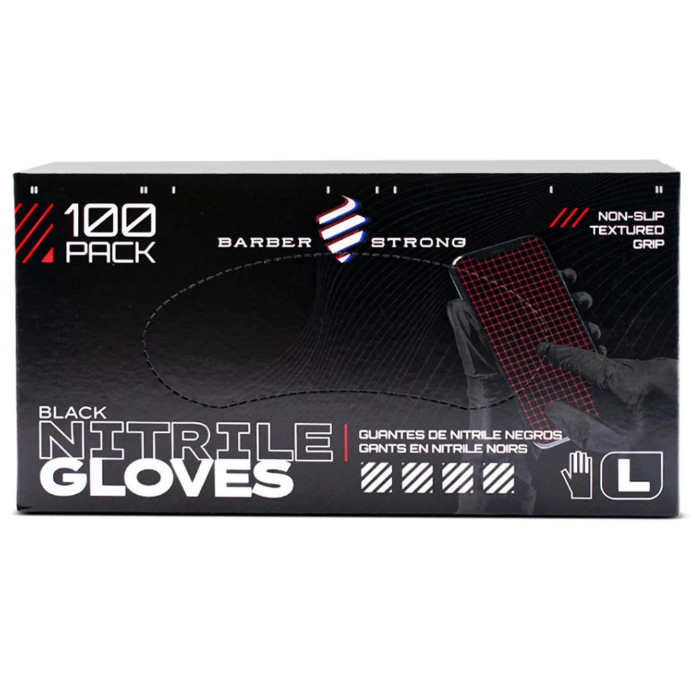 Barber Strong - The Barber Gloves - Nitrile Black 100 Pack