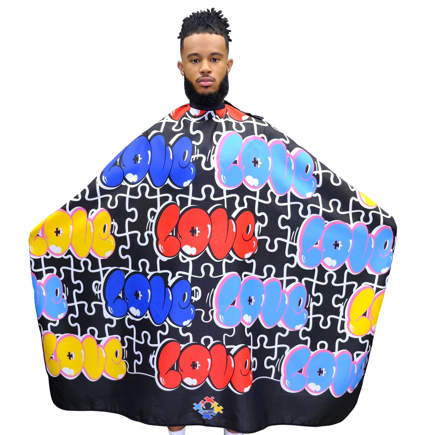 barber cape-  barber capes- autism barber cape - love barber cape - graffiti barber cape- Autism hair cutting cape- salon cape- styling cape-