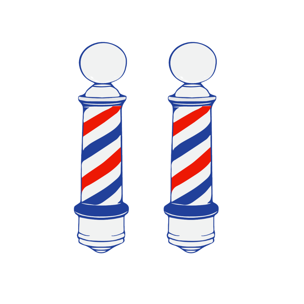 BarberMate Barber Pole Double Sided Static Cling Decal