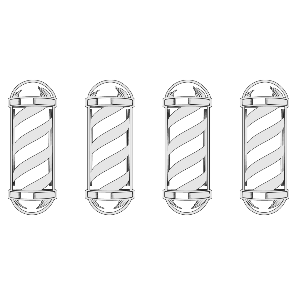 BarberMate Barber Pole Vinyl Car Decal