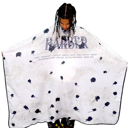 "The Definition" Barber Cape - Black/Red