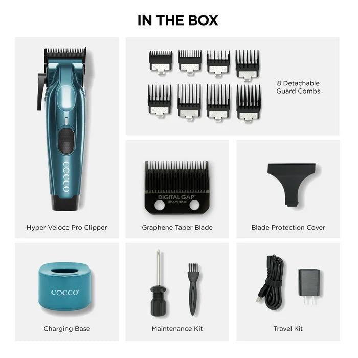 Maquinilla para cortar el pelo digital Cocco Hyper Veloce Pro (varias opciones de color)
