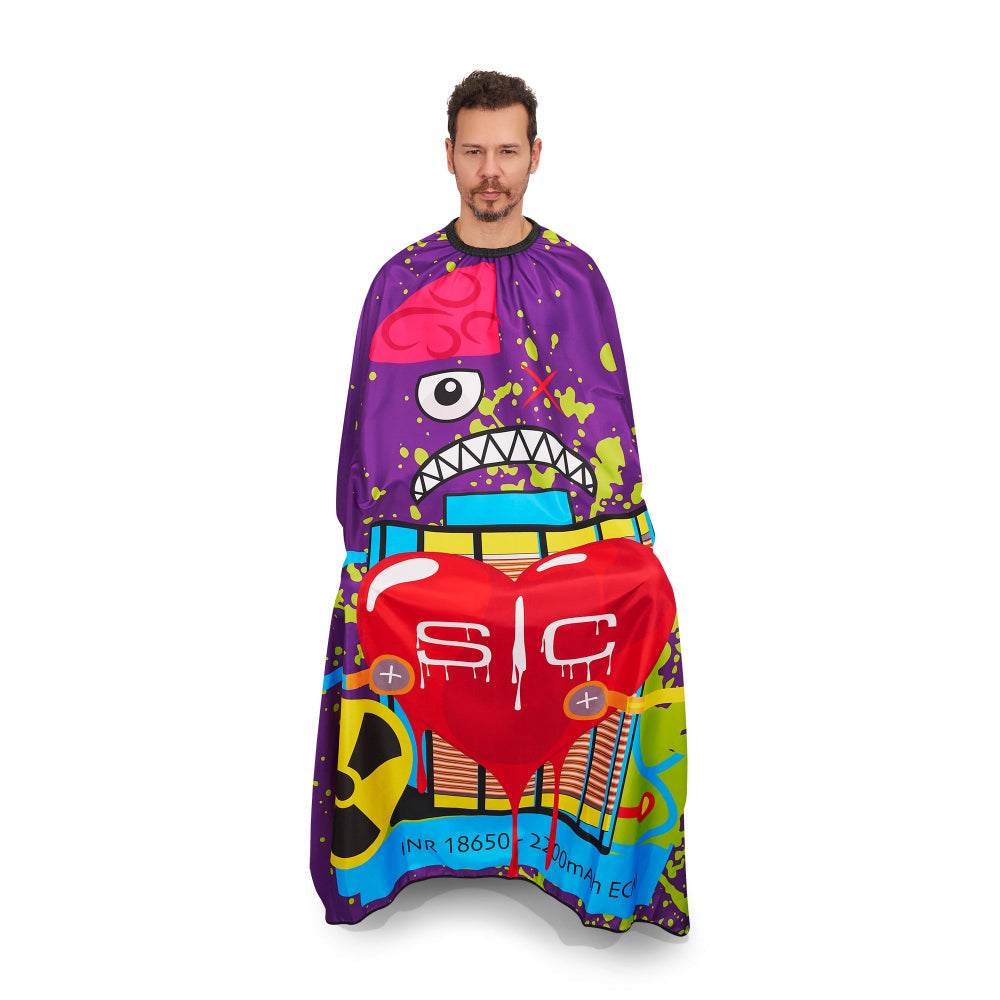 Stylecraft PRO Radioactive Purple Barber Cape - SC350B