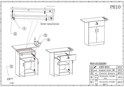 Chloe Styling Station White