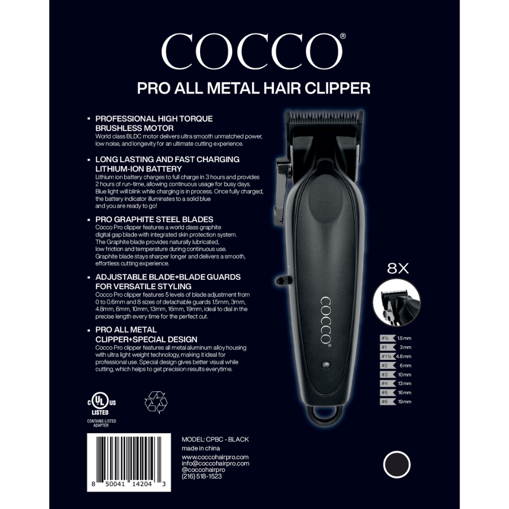 Cocco Pro All Metal Dual Voltage BLDC Digital Gap CLIPPER