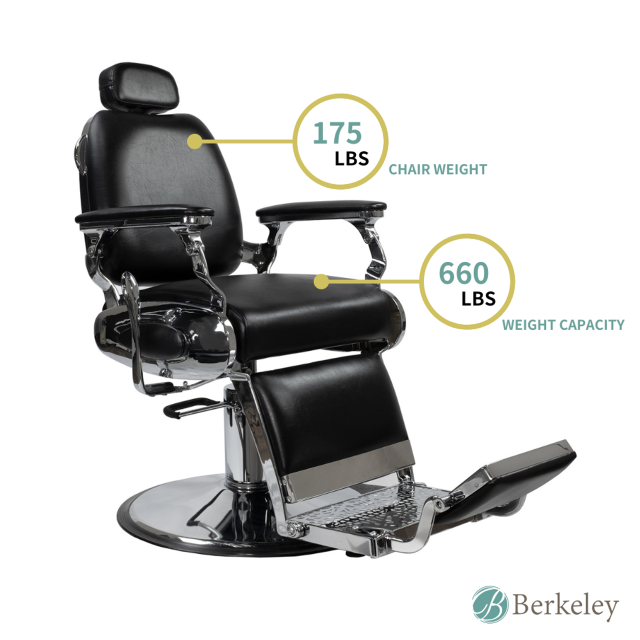 The Roosevelt Barber Chair Black