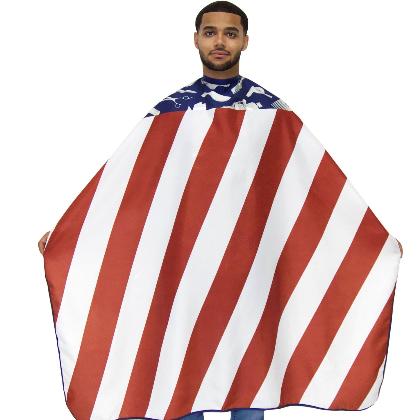 american flag barber cape -american flag barber capes- usa flag barber cape -american flag hair cutting cape barber cape hair cutting capes for men barber cape for men hair cutting cape King Midas cape barbershop cape professional barber cape with snap bu