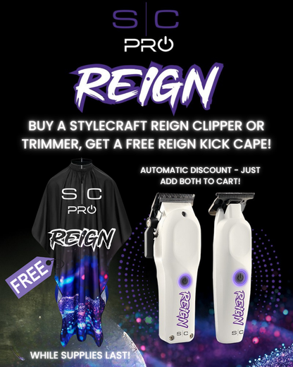 StyleCraft Professional Barber Kick Cape Reign #SC349B