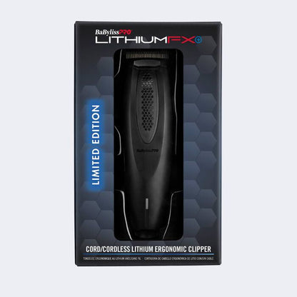 BaBylissPRO LithiumFX+ Matte Black Cord/Cordless Lithium Ergonomic Clipper FX673NSMB