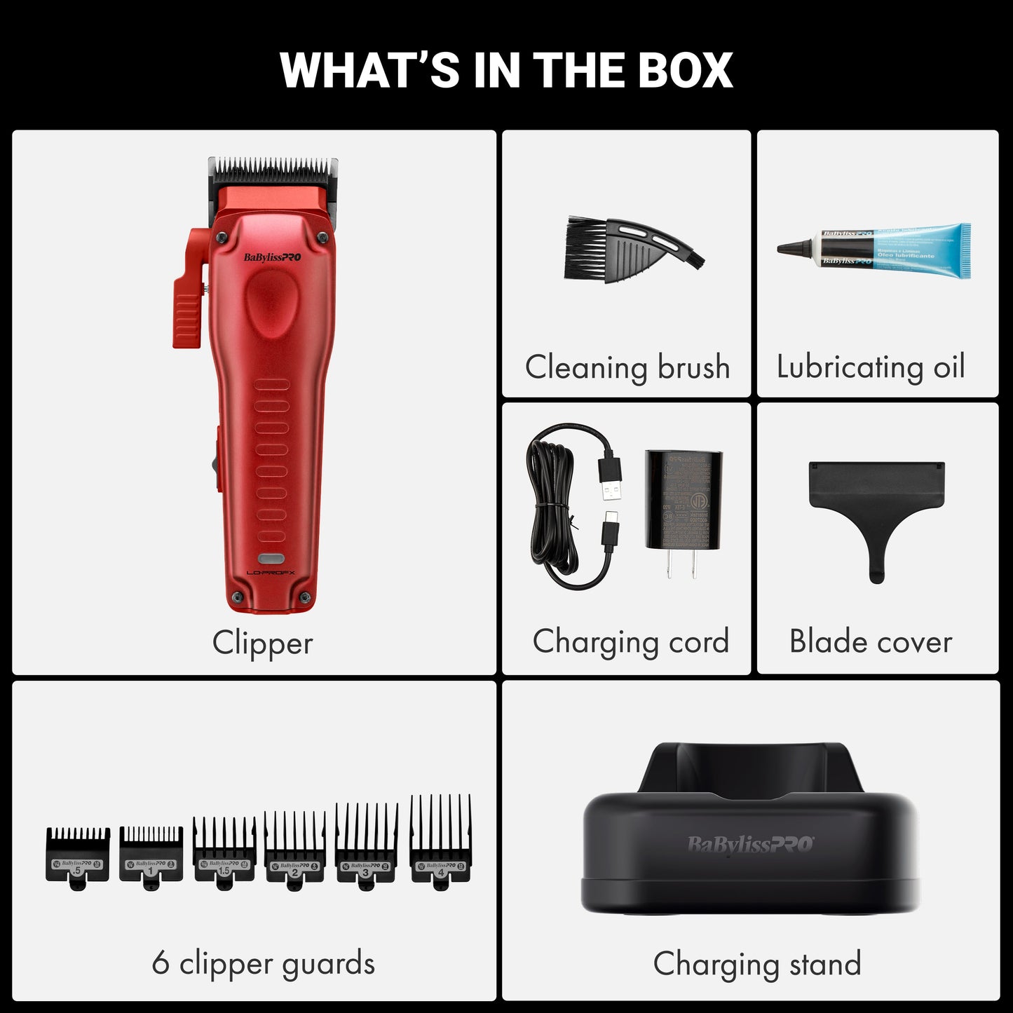 PRE ORDER NOW │ BaBylissPRO FXONE LO-PROFX High Performance Compact Clipper - Red #FX82RD