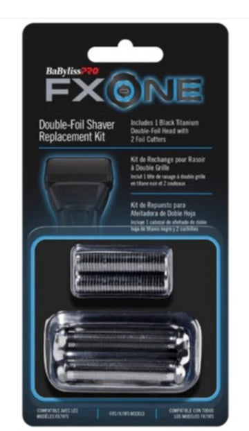 BaBylissPRO FXONE BLACKFX Double-Foil Shaver Replacement Kit Fits FX79FSMB (FX79RF2MB)