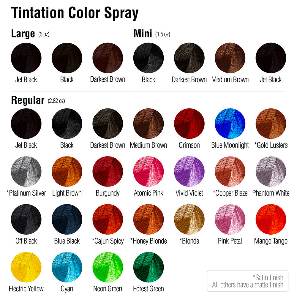 Kiss Tintation Temporary Hair Color Spray Vibrant Collection