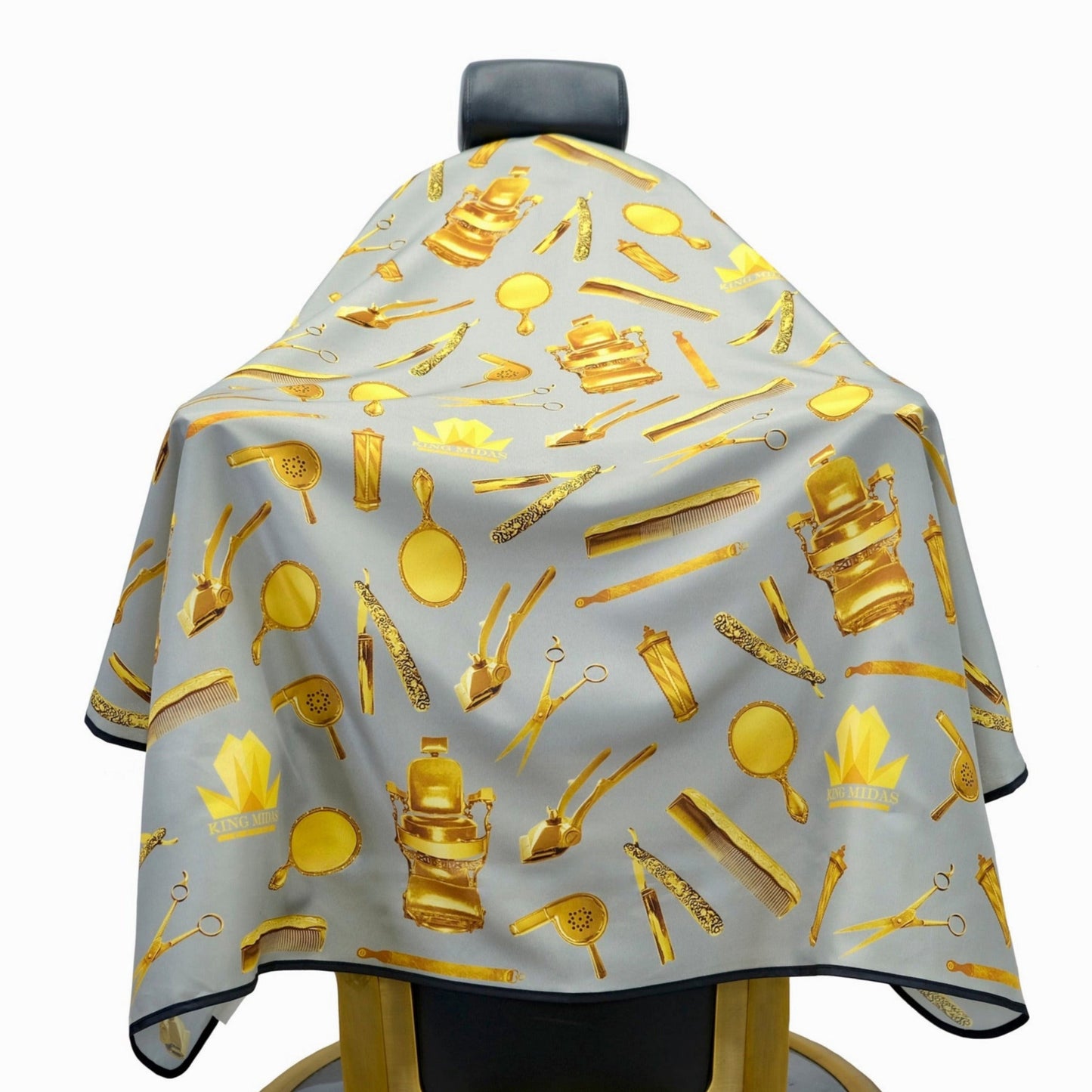 Barber Cape -Barber capes- Barber Cape - barber cape for men -barber cape with designs- best barber capes- barber smocks and capes - barber capes for sale- barber supplies -King Midas Empire