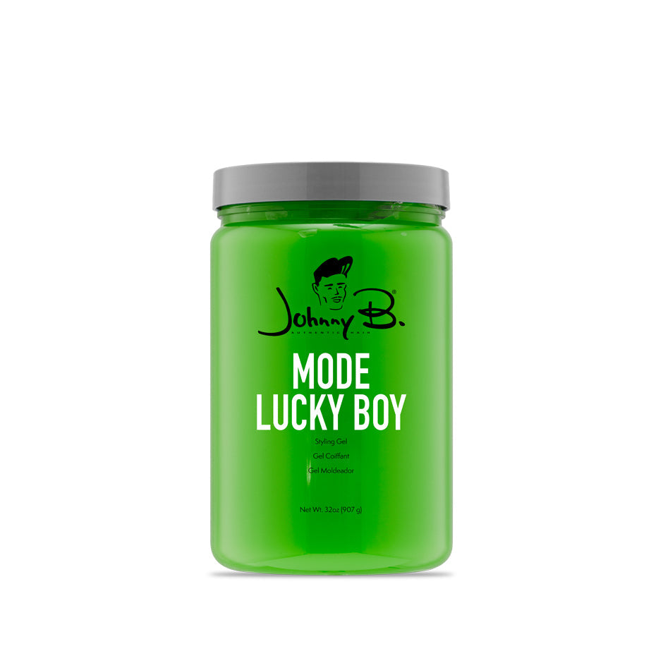 Green jar with 'Johnny B.' label on a white background