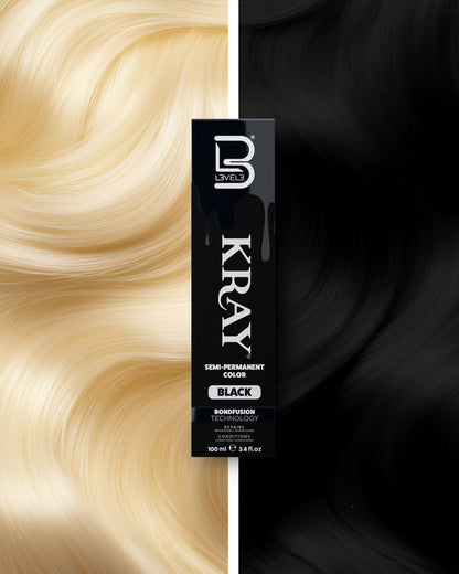 L3VEL3 KRAY Black Semi Permanent Hair Color