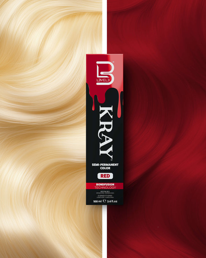 L3VEL3 KRAY Red Semi Permanent Hair Color