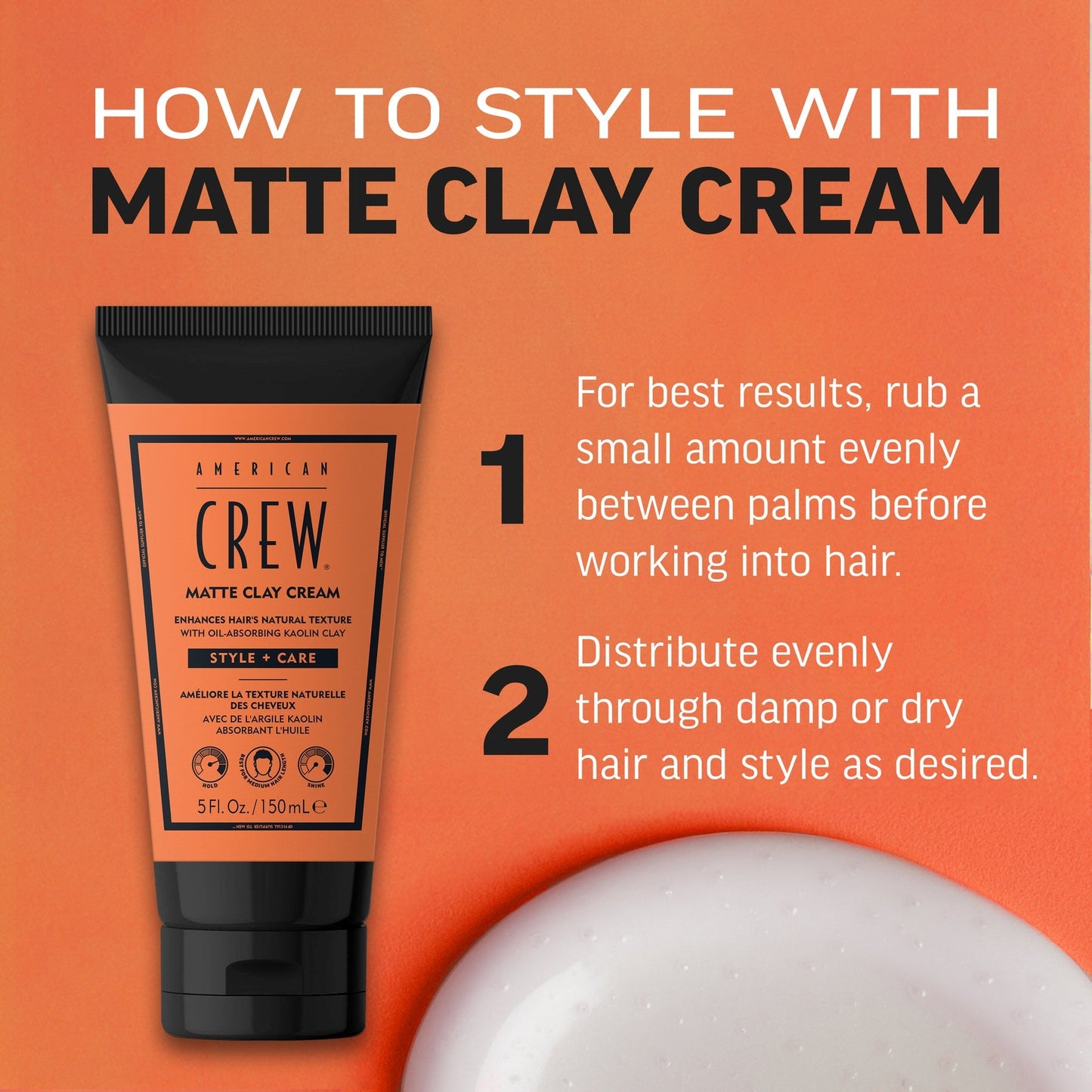 American Crew Matte Clay Cream 5.1 fl oz/ 150mL