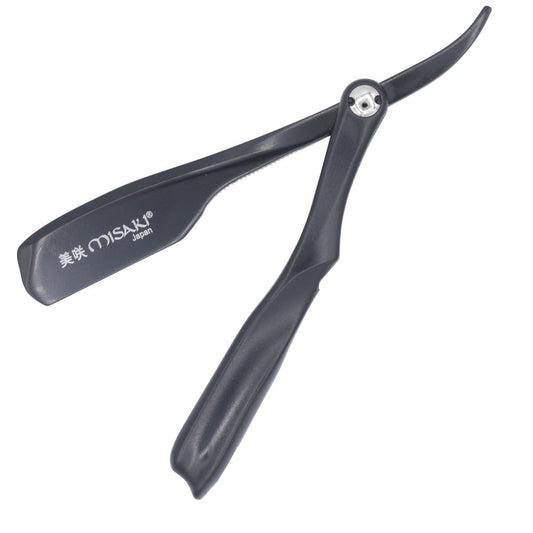 Misaki Silver/Black Folding Razor