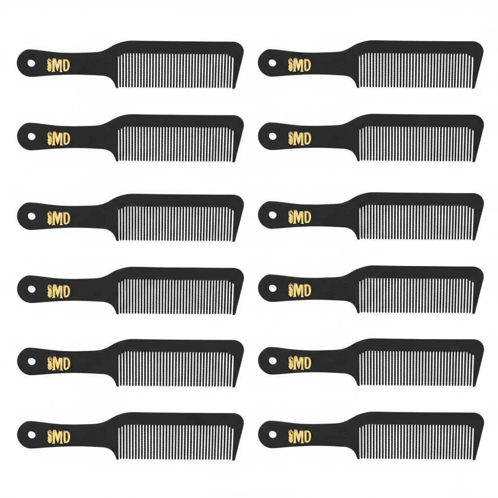 MD Flat Top Combs Black Dozen