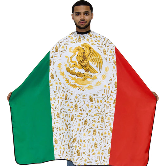 mexico flag barber cape- mexico barber cape- king midas mexico flag barber cape-mexico flag pro cape- capa de mexico-