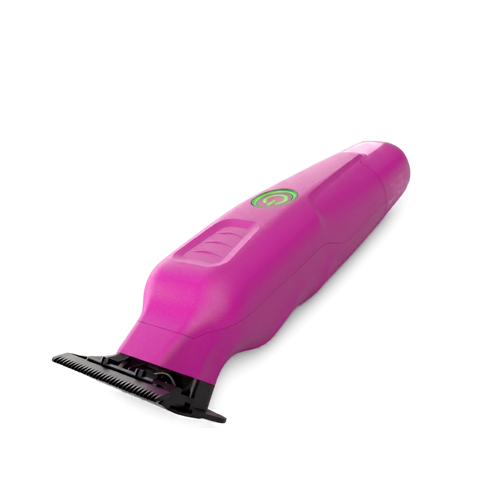 Pink hair clipper on a white background