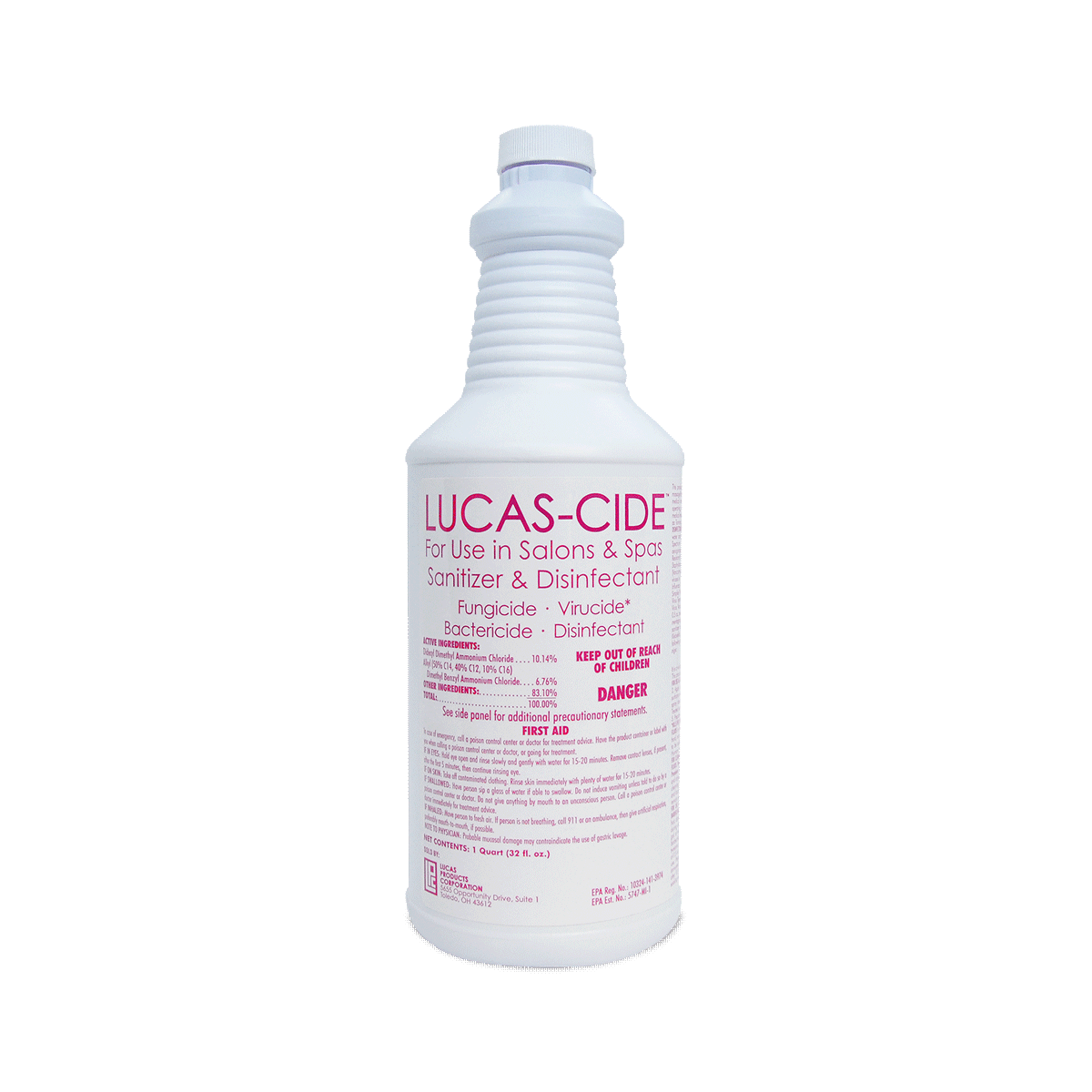 Lucas-Cide Sanitizer & Disinfectant Concentrate Pink Edition