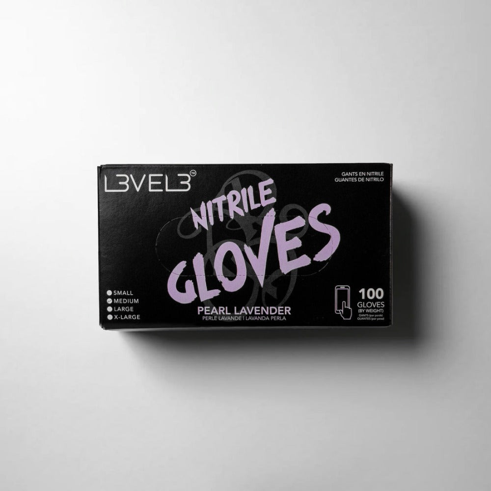 L3VEL3 Professional Barber Nitrile Gloves Pearl Lavender