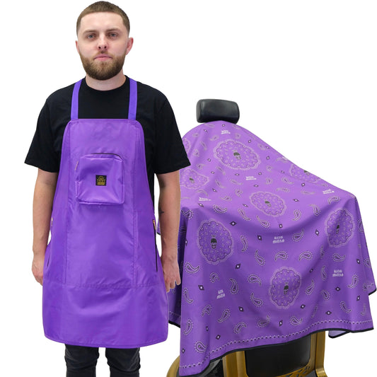 Chemical Proof Apron & Royal 2 Death Cape Set - Purple