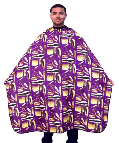 purple barber capes- barber capes- plain color barber capes -solid color capes- professional hair cutting capes -extra large hair cutting cape -hair dresssers capes - barbers cape -king midas capes 