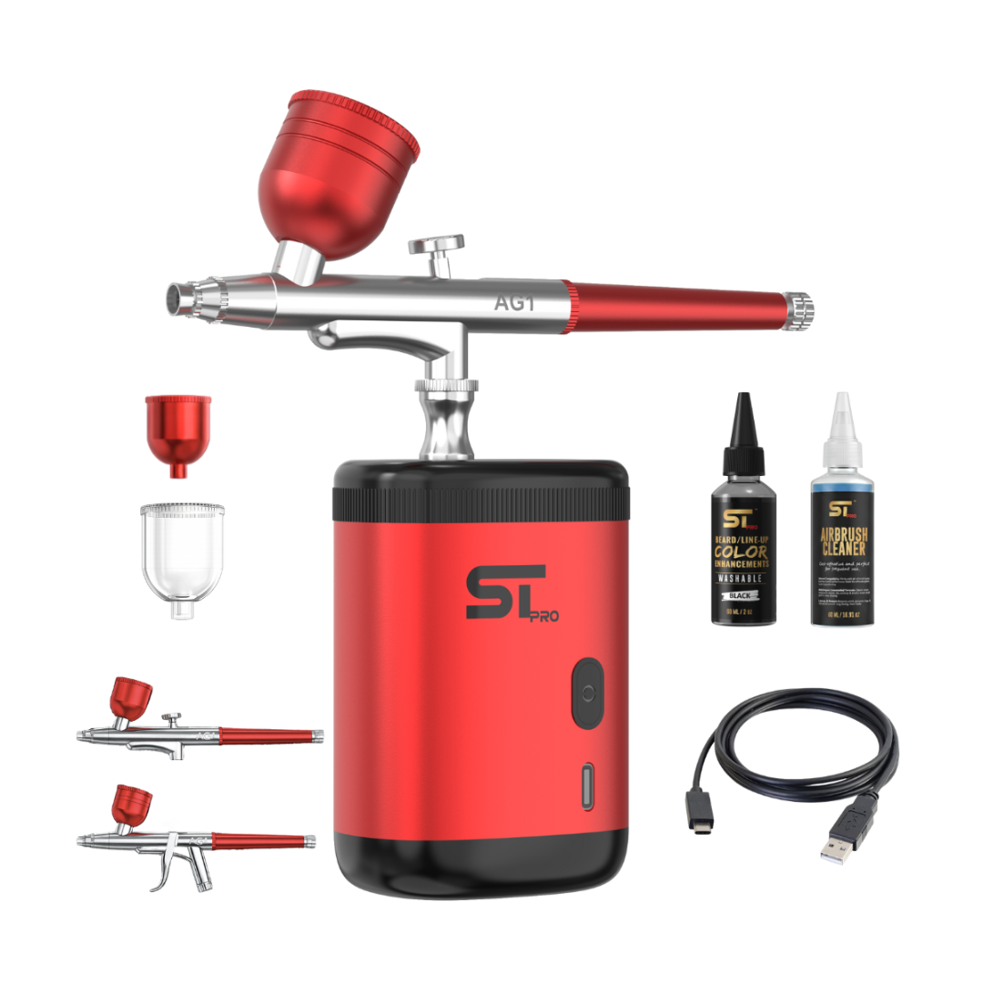 Supreme Trimmer Airbrush Gun Kit Red