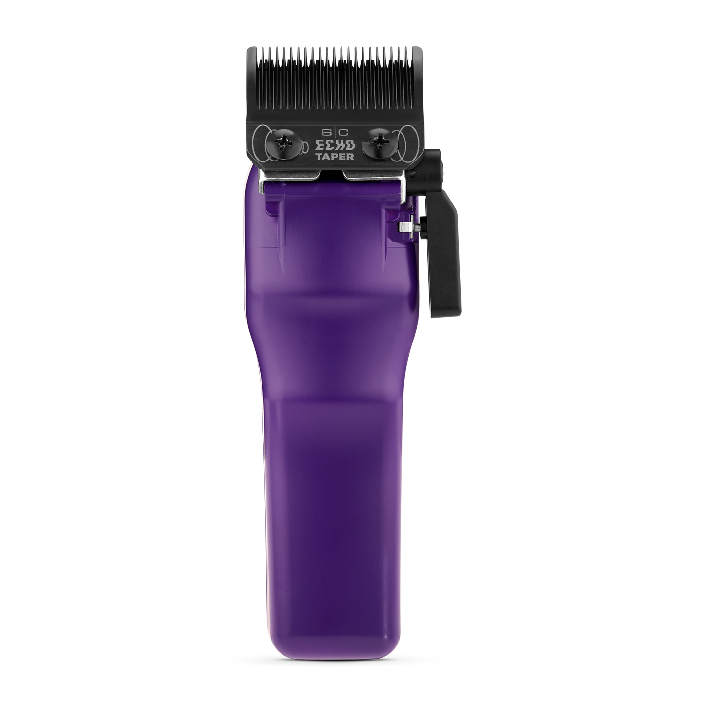 Purple hair clipper on a white background