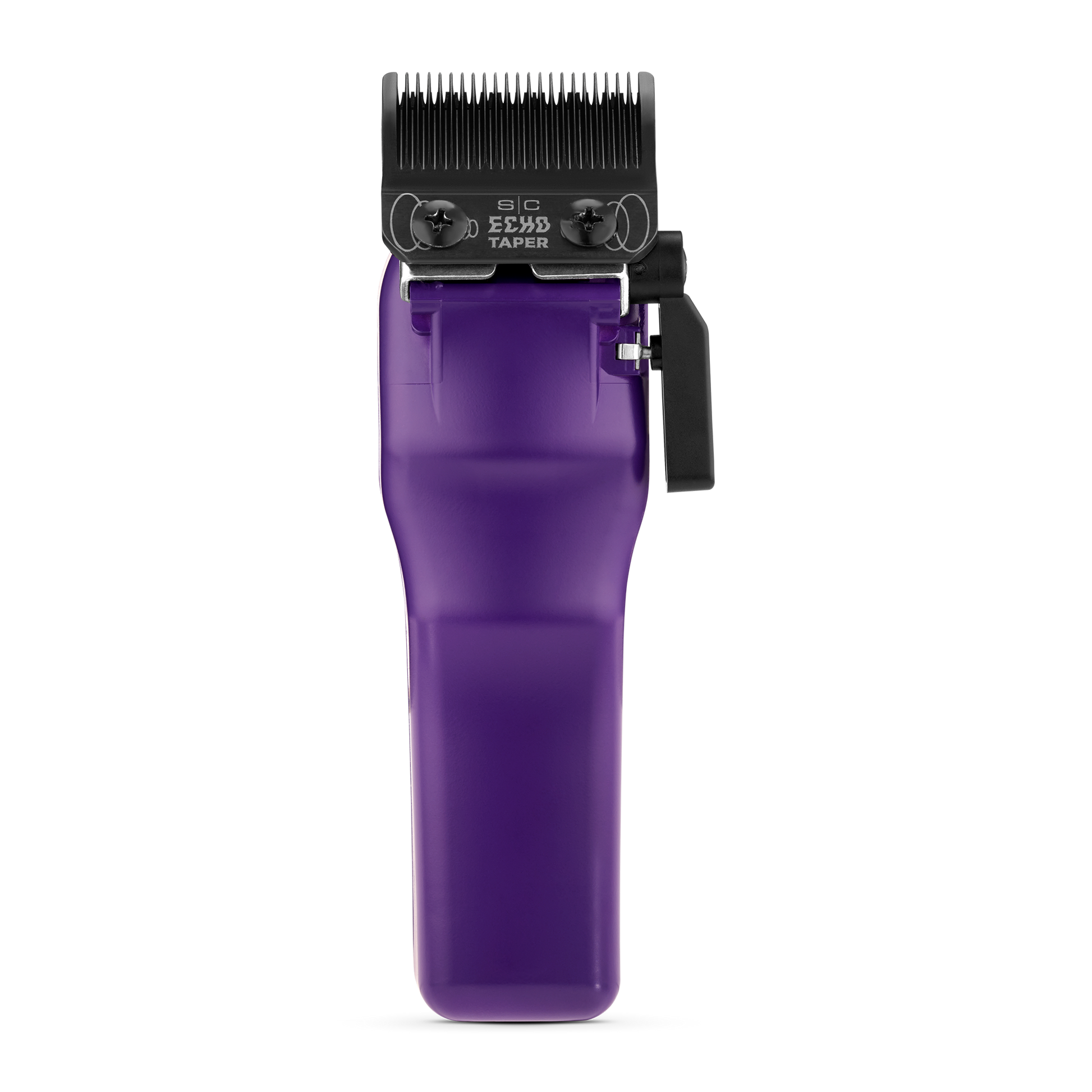 Purple hair clipper on a white background