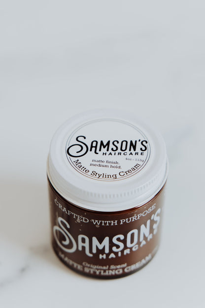 Crema para peinar mate para el cuidado del cabello de Samson