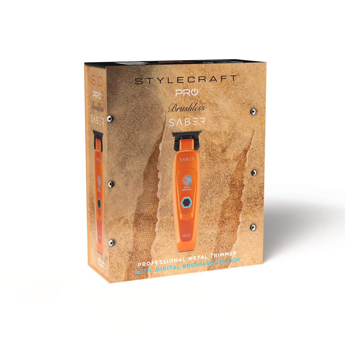 StyleCraft Saber Cordless Digital Brushless Motor Trimmer - Orange #SC421O