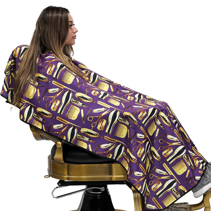 purple barber capes- barber capes- plain color barber capes -solid color capes- professional hair cutting capes -extra large hair cutting cape -hair dresssers capes - barbers cape -king midas capes 