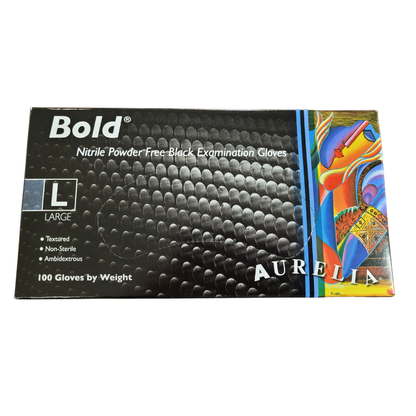 Bold Black Nitrile Gloves