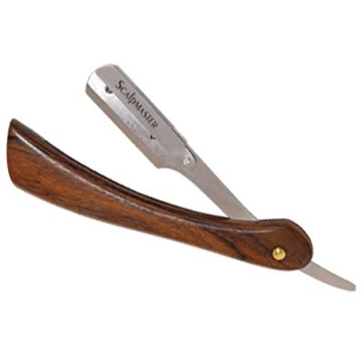 Lumber Razor Scalpmaster Deluxe Wood Handle Straight Razor – 614 Barber Supply